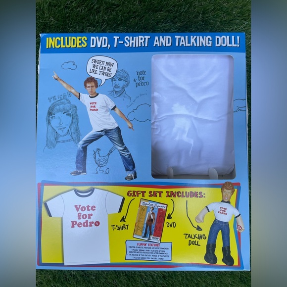 Napoleon Dynamite Talking Doll and Adult XL VOTE FOR PEDRO t-shirt | NO DVD - Picture 3 of 5